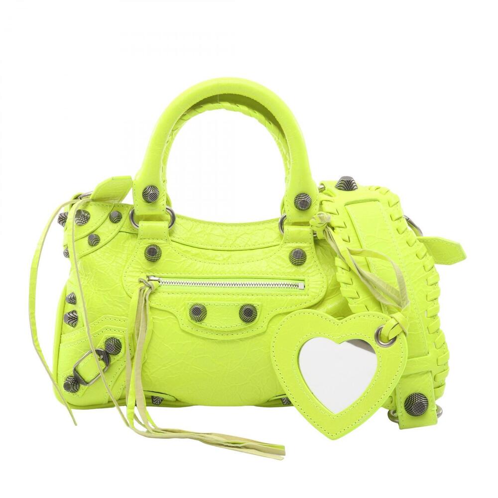 Balenciaga Neo Cagole Handbag Leather Green